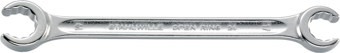 STAHLWILLE Doppelringschlüssel OPEN-RING 24 17 x 19 mm 220 mm mit Doppel-6kant