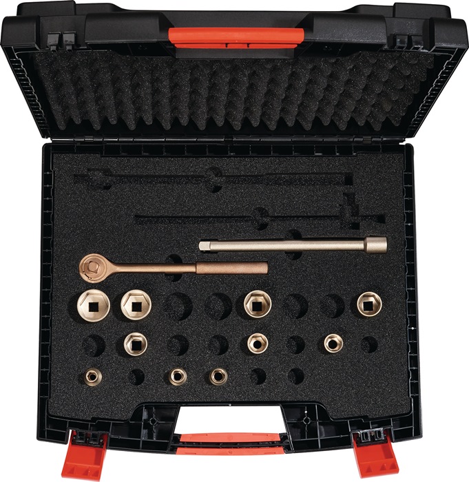 ENDRES TOOLS Steckschlüsselsatz 12-teilig SW 10/12/13/17/19/22/24/27/30/32 mm Antrieb 1/2 ″ 4-Kant