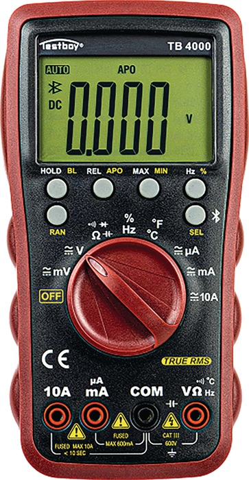 Testboy Multimeter TB 4000 0-600 V AC, 0-600 V DC TRUE RMS