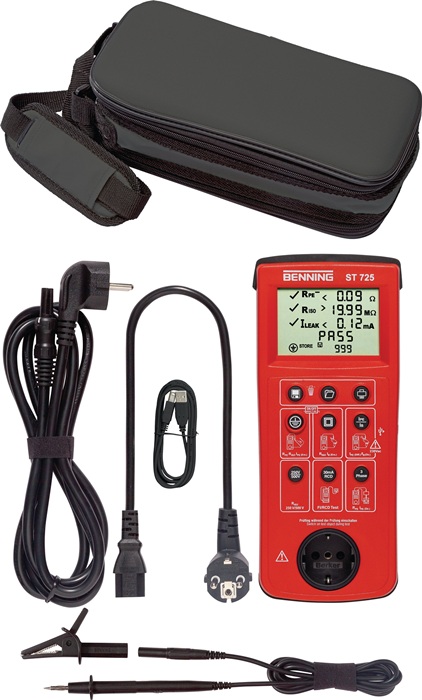 Benning Gerätetester ST 725 Batterie- / Netzbetrieb L270xB115xH55mm