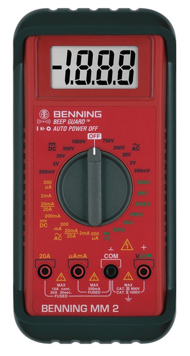 Benning Multimeter MM 2 0,1 mV – 600 V AC/DC RMS