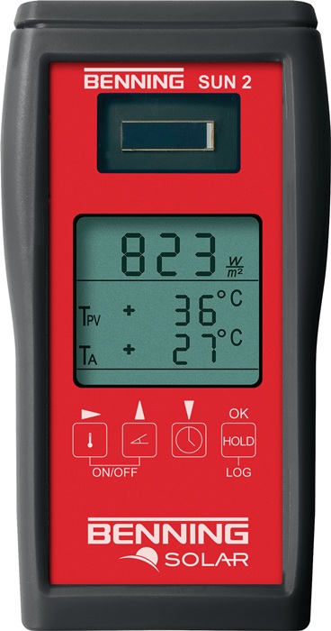 Benning Einstrahlungs-/Temperaturmessgerät SUN 2 Messung solarer Einstrahlung