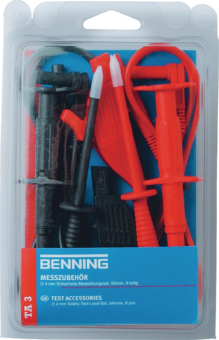 Benning Messleitungssatz TA 3 044126 8-teilig Messspitzen-Ø 4 mm Länge 1000 mm