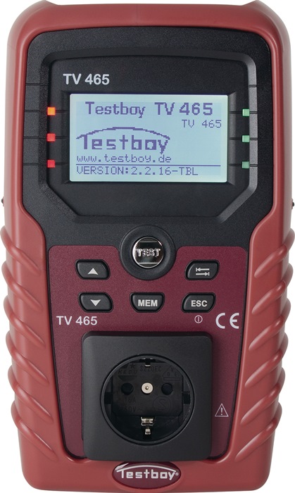 Testboy Gerätetester TV 465 pro mit Schutzleiter- / Isolationswiderstand L230xB130xH70mm