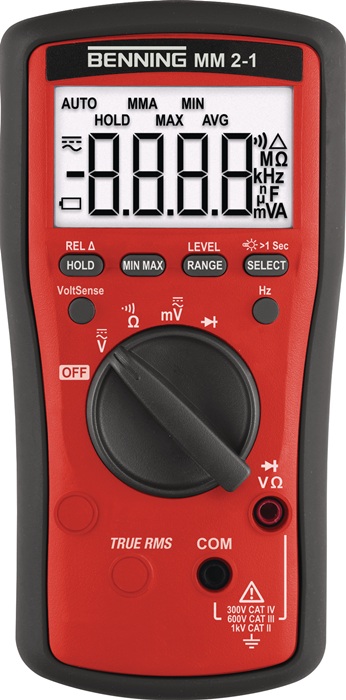 Benning Multimeter MM 2-1 0,01 mV – 600 V AC/DC TRUE RMS