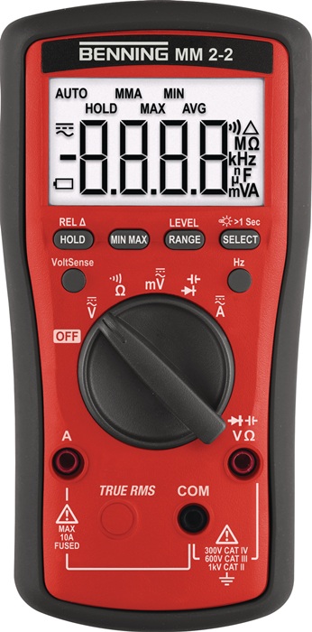 Benning Multimeter MM 2-2 0,01 mV – 600 V AC/DC TRUE RMS