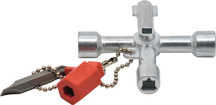 SCHUEBO Schaltschrankschlüssel Universal 10 Funktionen mit Bitadapter