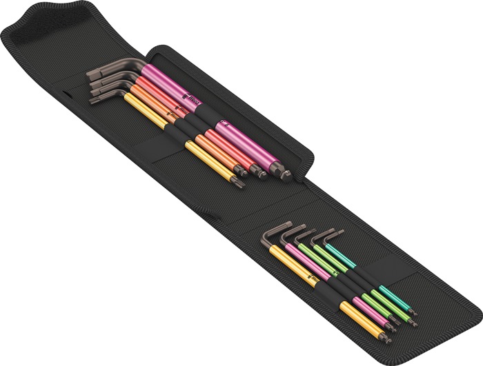 Wera Winkelschraubendrehersatz Bicycle Set 4 9-teilig Textiltasche SW 2 - 8 mm - T10 - T25