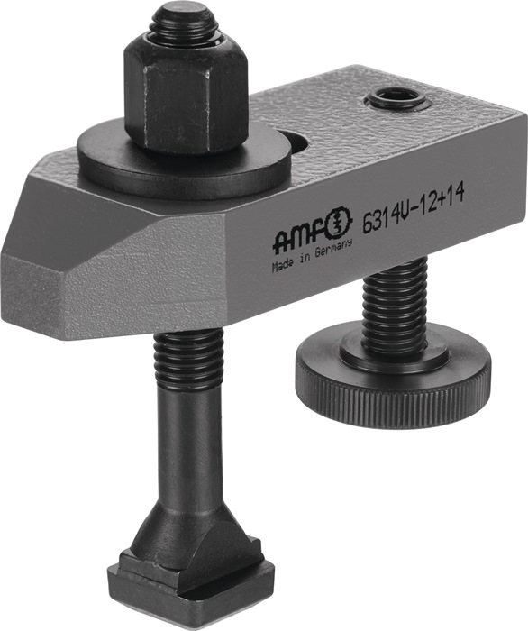 AMF Spanneisen Nr. 6314V für T-Nut 10 mm Spannhöhe 8 - 32 mm Spannschraube M10 x 10 x 80 mm