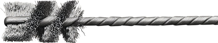 LESSMANN Düsenbürste Ø 13 mm Schaft 3,8 mm Drahtstärke 0,12 mm Stahl 25 mm
