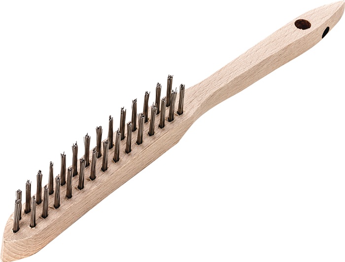 LESSMANN Handbürste Länge 290 mm 0,35 mm Stahldraht Besatzlänge 140 mm 2-reihig