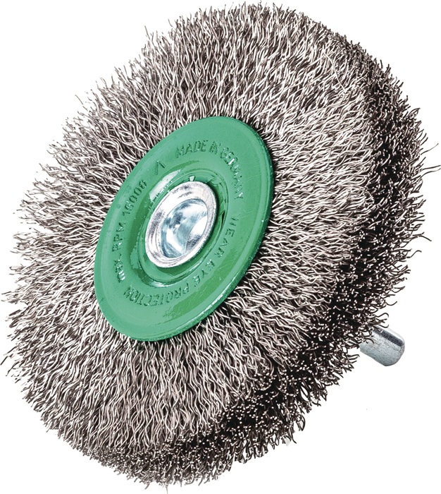 LESSMANN Rundbürste Ø 80 mm Drahtstärke 0,2 mm Edelstahl 9 mm 12000 min-¹