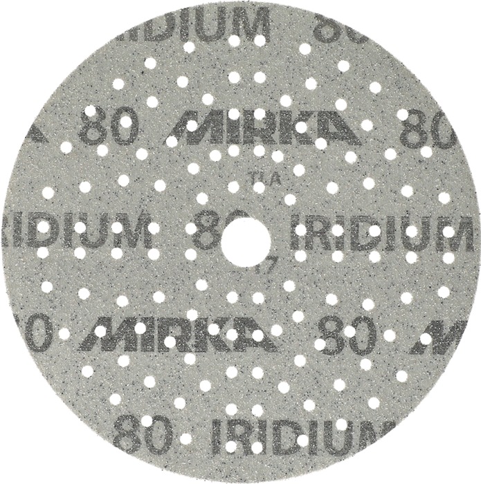 Mirka Haftschleifscheibe IRIDIUM Grip 121L 150 mm Körnung 80 für Holz / Metall / Lack / Kunststoff Keramik/Korund Lochanzahl 121