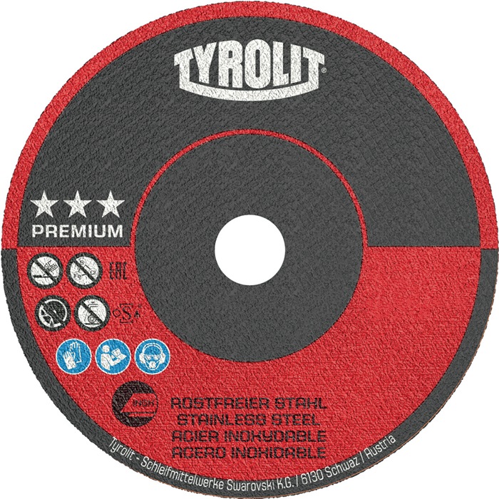 TYROLIT Trennscheibe PREMIUM Ø 50 mm Scheibenstärke 1 mm gerade Bohrung 10 mm