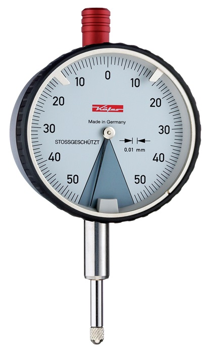 Käfer Sicherheitsmessuhr DIN 878 SI-100 1 mm Ablesung 0,01 mm mit Stoßschutz