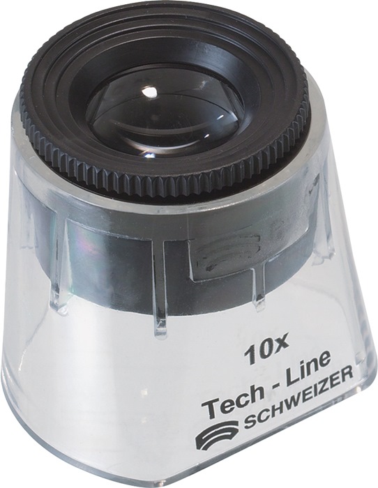 SCHWEIZER Standlupe Tech-Line Vergrößerung 10x Fix Linsen-Ø 30 mm
