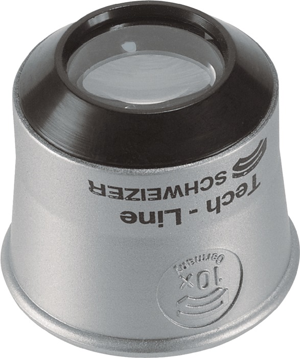 SCHWEIZER Uhrmacherlupe Tech-Line Vergrößerung 10x Linsen-Ø 22,8 mm
