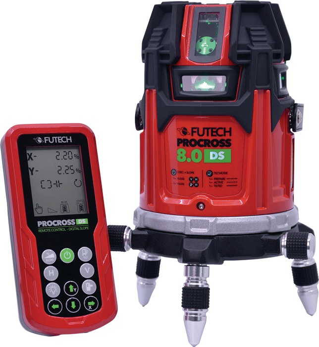 FUTECH Multilinienlaser PROCROSS 8.0 DS GREEN + Quattro MM PROMO 2 x 200 m 1 mm/10 m