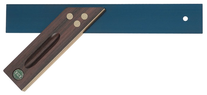 E.C.E Präzisionsgehrungsmaß Schenkellänge 300 mm mit Hohlkehle Palisanderholz