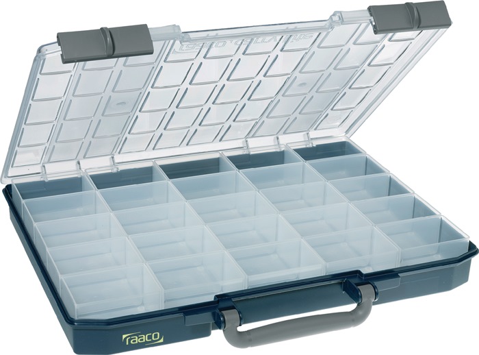raaco Sortimentskasten Carry Lite B415xT330xH57mm 25/1 Fächer blau