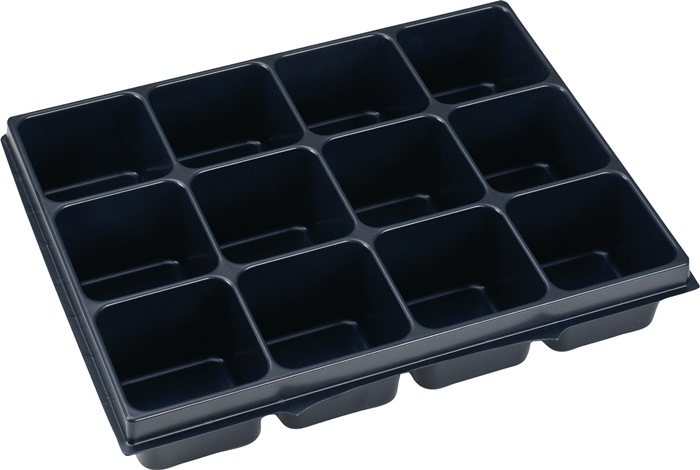 BS Systems Kleinteileeinsatz i-BOXX® iB 72 B349xT265xH63mm Polystyrol mit 12 Mulden schwarz