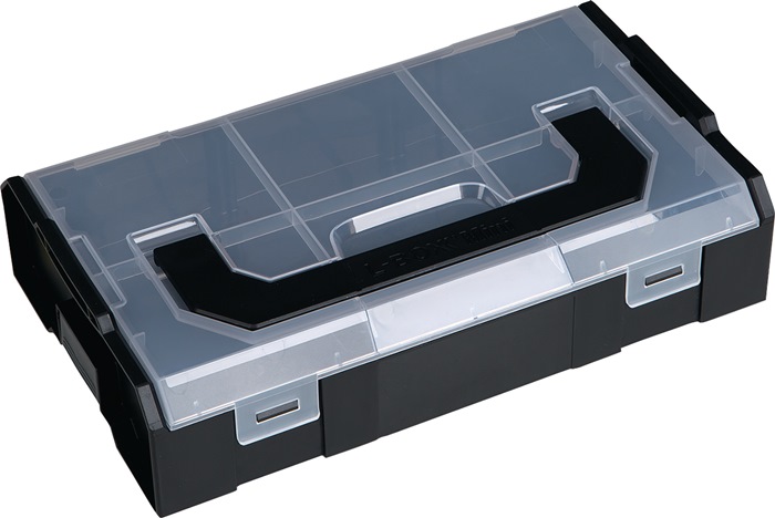 BS Systems Sortimentskasten L-BOXX® Mini B258,5xTxH64mm 6 Fächer transparent schwarz/anthrazit