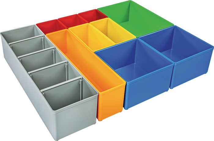 BS Systems Einteilungsset H3 iB 72 B349xT265xH63mm blau / gelb / orange / rot / grün / grau