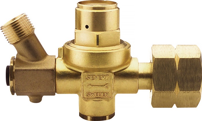 SIEVERT Propankleindruckregler ohne Manometer 4 bar 12 kg/h W 21,8 x 1/14″ LH