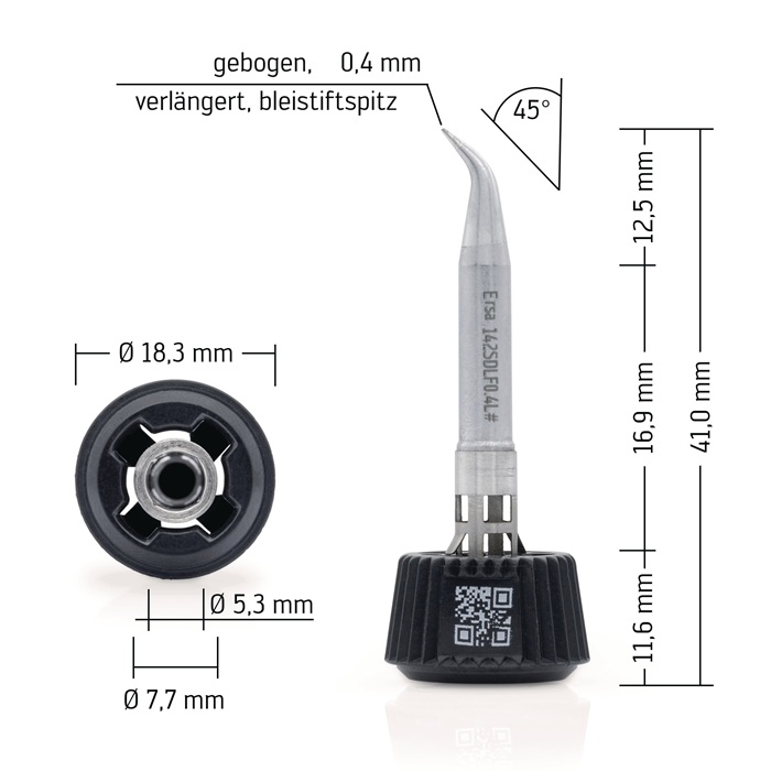 kurtz ersa Lötspitze bleistiftspitz Breite 0,4 mm 0142SDLF04L/SB