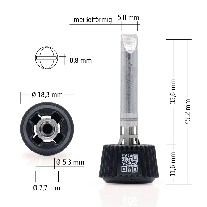 kurtz ersa Lötspitze meißelförmig Breite 5,0 mm 0142CDLF50/SB