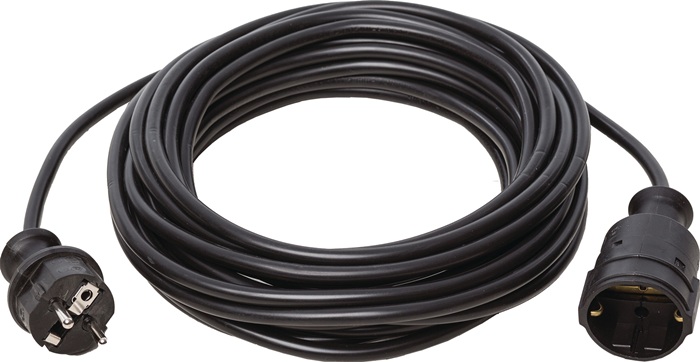 WEINGÄRTNER Schutzkontaktverlängerung 16 A 230 V 3 x 1,5 mm² 10 m H05VV-F schwarz IP20
