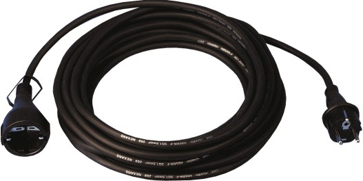 JÄGER Schutzkontaktverlängerung 16 A 250 V 3 x 1,5 mm² 25 m H05RR-F schwarz