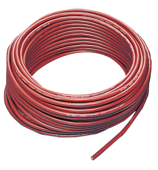 JÄGER Gummileitung 450/750 V 3 x 1,5 mm² 50 m H07RN-F rot
