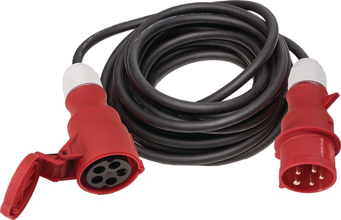 WEINGÄRTNER CEE-Verlängerung 32 A 400 V 10 m H07RN-F 5 x 6 mm² schwarz IP44