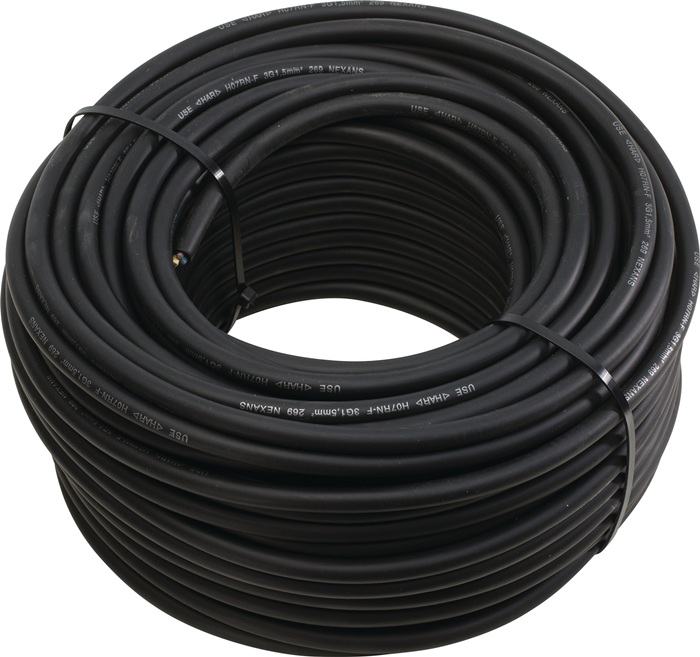 WEINGÄRTNER Gummileitung 230 V 3 x 1,5 mm² 50 m H07RN-F rot