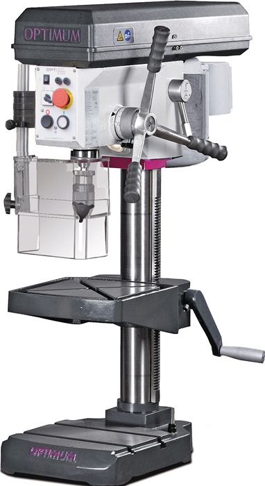 OPTI-DRILL Tischbohrmaschine B 24 H 24 (S235JR) mm MK2 350-4000 min-¹ mit Not-Halt-Schalter