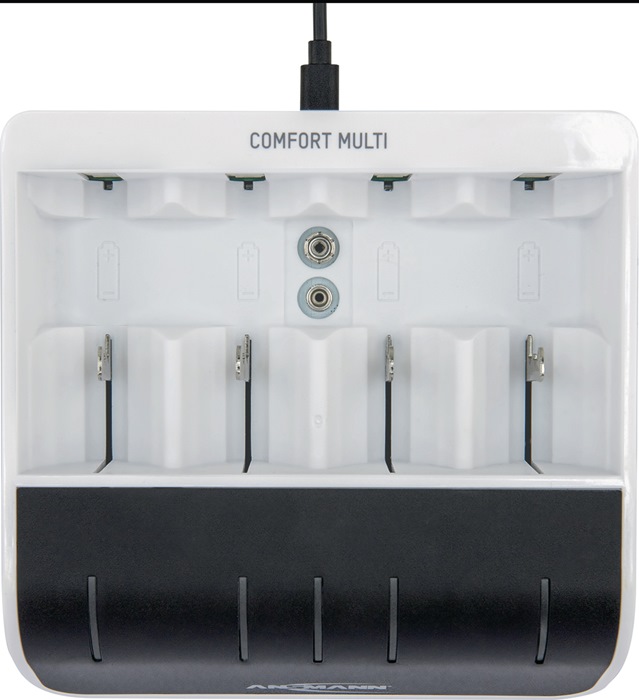 ANSMANN Akku-Ladegerät Comfort-Multi mit USB-Eingang 1,2 V NiMH