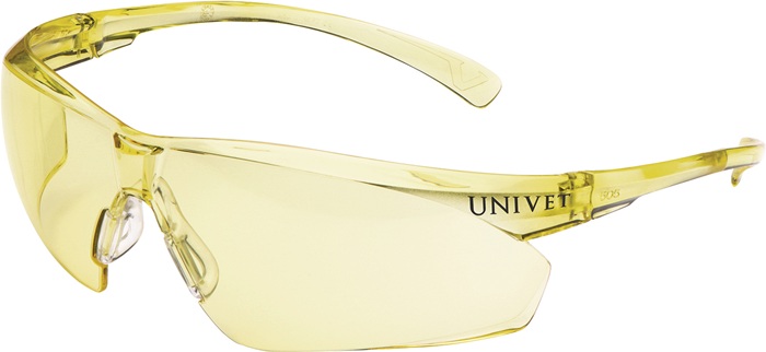 UNIVET Schutzbrille 505U EN 166, EN 170 Bügel gelb, Scheibe gelb Polycarbonat
