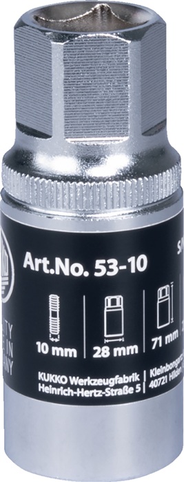 KUKKO Stehbolzenausdreher 53-6 passend für Bolzen-Ø 6 mm Körper-Ø 25 mm Länge 65 mm
