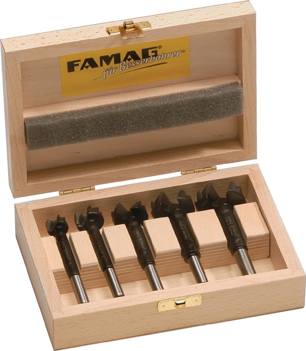 FAMAG Bormax³ HM-Satz im Holzkasten
