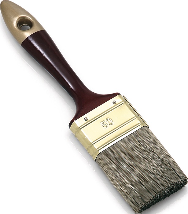 Nölle PROFI BRUSH Lasurpinsel 4 ″ 100 mm dunkle Mischborste Messing Handwerker