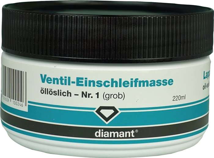 diamant Ventil-Einschleifmasse Körnung grob grau
