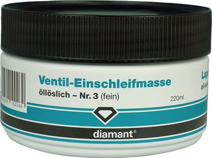 diamant Ventil-Einschleifmasse Körnung fein grau