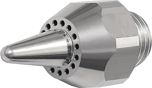 RIEGLER Runddüse Außengewinde Aluminium Länge 41 mm Außen-Ø 13 mm
