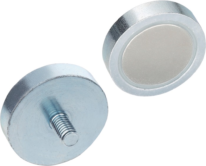 GANTER GRIFF Haltemagnet GN 50.3 d1 63 - 3 mm d2 M 6 mm Hartferrit HF