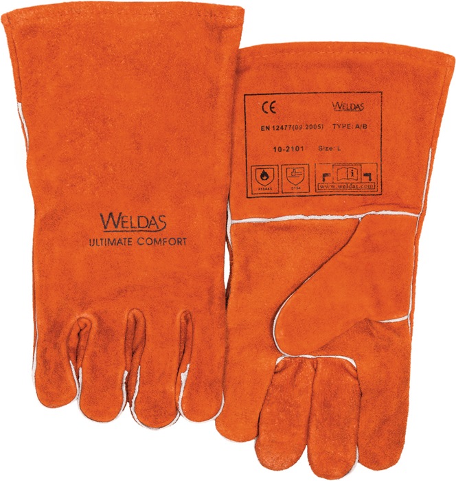 WELDAS Schweißerhandschuhe Größe L (9) rot EN 388, EN 12477 PSA-Kategorie II