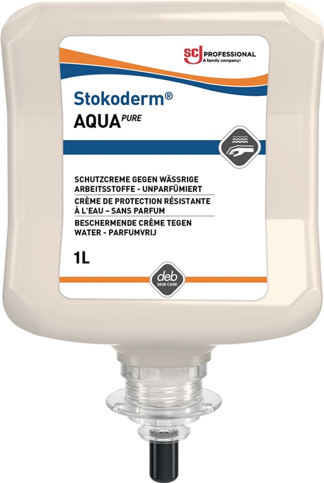 SC JOHNSON Hautschutzcreme Stokoderm® Aqua PURE 1 l unparfümiert weiß