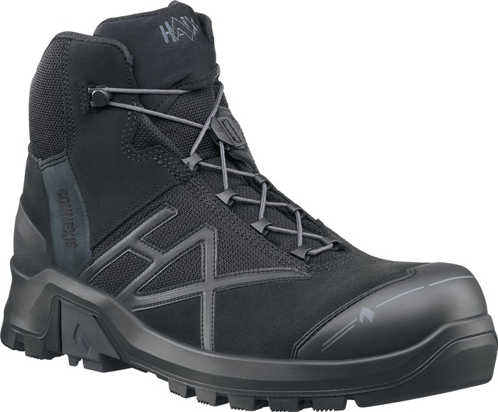 HAIX Sicherheitsstiefel Connexis® GTX mid Größe 11 (46) schwarz S3 HRO HI CI WR SRC Rindspaltleder 2.0-2.2 mm/Textil