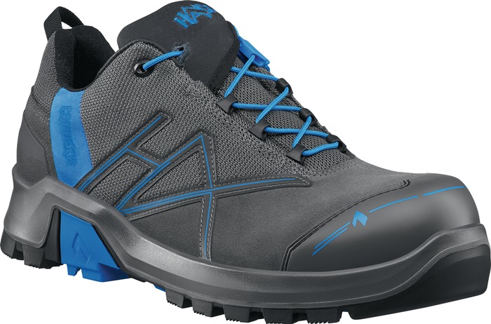 HAIX Sicherheitsschuh Connexis® GTX low Größe 9,5 (44) grau/blau S3 HRO HI CI WR SRC Rindspaltleder 2.0-2.2 mm/Textil