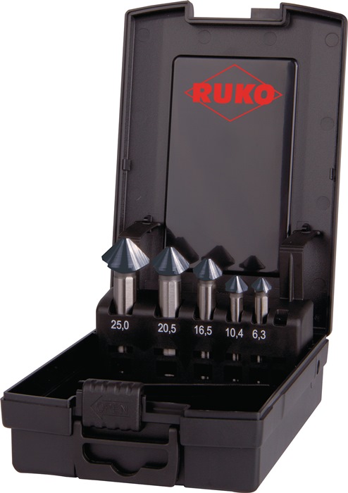 RUKO Kegelsenkersatz DIN 335 90 ° ULTIMATECUT 6,3-25,0 mm HSSE-Co 5 RUnaTEC 5-teilig